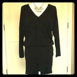 Black Dolman Sleeve Mini Dress by Haute Hippie